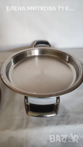 АМС масивен плитък голям тиган за индукция отличен, снимка 3 - Съдове за готвене - 50611010