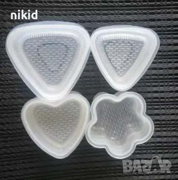 различни форми пластмасови форми кутии за суши хапки ориз Онигири форма, снимка 2 - Форми - 44901192