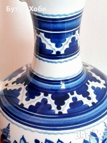 Ръчно изработена и рисувана керамична ваза, снимка 5 - Антикварни и старинни предмети - 33190358