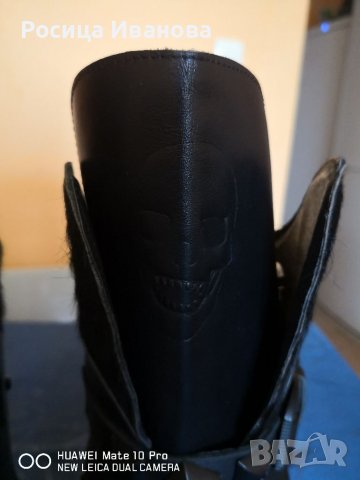 Alexander McQueen, черни кубинки естествена кожа , снимка 4 - Дамски ботуши - 39312133