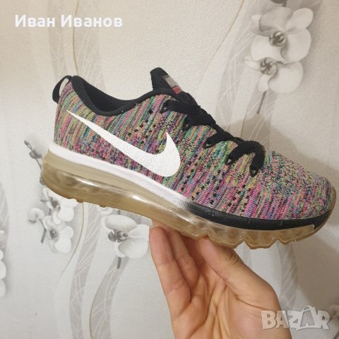 Nike Flyknit Air Max “Multi-Color” оригинални маратонки  номер 35,5-36, снимка 4 - Маратонки - 44053141