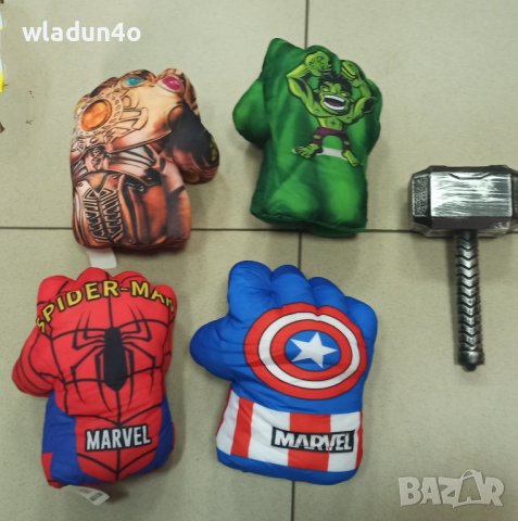 Ръка на Супергерой-Хълк,Капитан Америка,Спайдърмен,Танос,Чук на Тор-20лв, снимка 1 - Плюшени играчки - 40713512