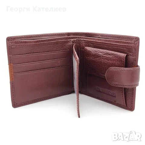 Мъжки колан и портфейл в бордо-Подаръчен комплект Код на продукта:M-0039, снимка 2 - Подаръци за мъже - 48126432