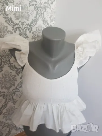  Zara Късо Бюстие пеплум /Кроп топ , снимка 3 - Корсети, бюстиета, топове - 47804682