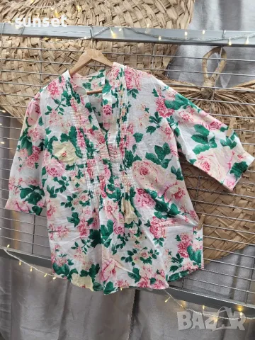 ЛЕНЕНА риза на цветя Marco Pecci ->44 размер, снимка 1