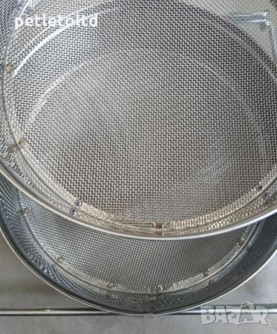 Цедки за пчелен мед - двойни изработени от неръждаема стомана , снимка 5 - За пчели - 21482707