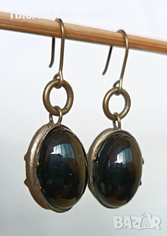 Винтидж, антикварни, посребрени обеци. , снимка 5 - Обеци - 52503776