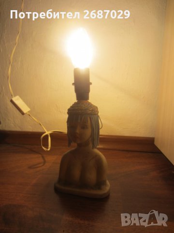 Лампа, настолна нощна. момиче, бюст , снимка 2 - Други - 32607672
