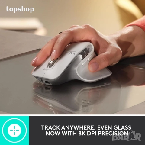 ЧИСТО НОВА С ЛЕПЕНКА Безжична мишка Logitech MX Master 3S ултрабързо скролиране, ергономична, 8K DPI, снимка 11 - Клавиатури и мишки - 51628723