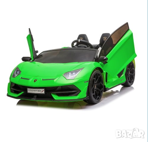 Акумулаторна кола Licensed Lamborghini Aventador SVJ Green, снимка 2 - Детски велосипеди, триколки и коли - 43794286