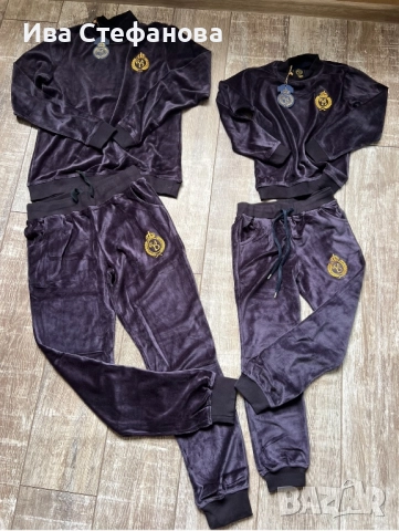 Нов плюшен дамски сет комплект от две части спортно елегантен комплект , снимка 3 - Спортни екипи - 39970757