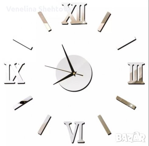  Огледални стенни часовници , снимка 2 - Стенни часовници - 32724428