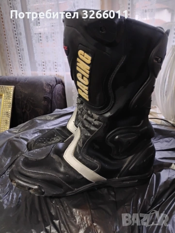 Кожени мото ботуши , снимка 3 - Мъжки ботуши - 53215102