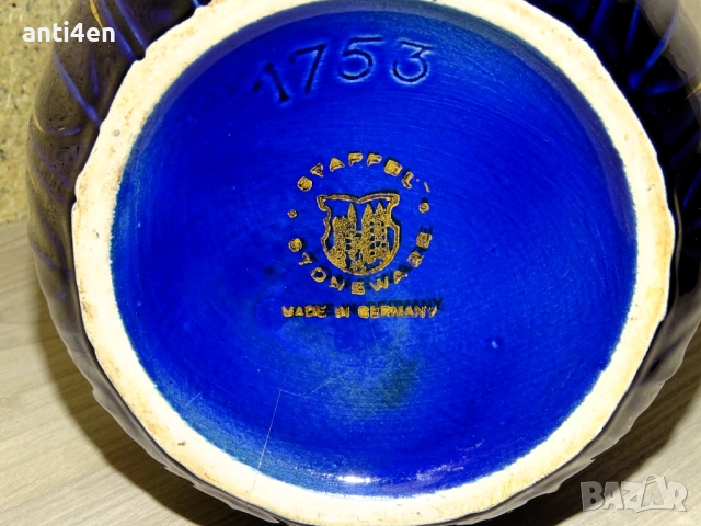 Стара Немска керамична ваза тип ШИШЕ висока 39 см., снимка 8 - Антикварни и старинни предмети - 51527445