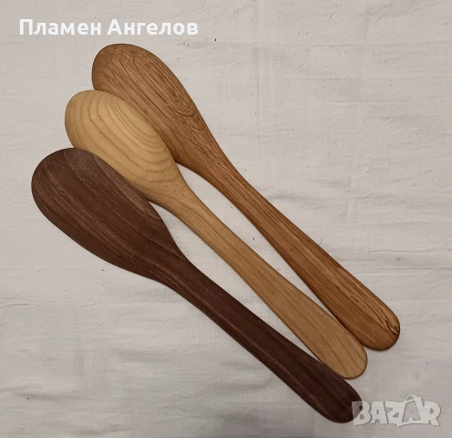 Дървени издълбани бъркалки 3 броя. , снимка 6 - Съдове за готвене - 53080557