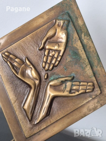 Авторска бронзова пластика „Ръце“ – Художествена скулптура (24.5 см) ​, снимка 6 - Антикварни и старинни предмети - 53294901