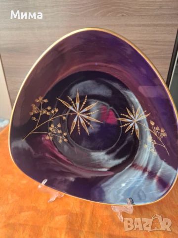 Ръчно рисувана Винтидж декоративна купа кобалт, снимка 4 - Аксесоари за кухня - 50634518