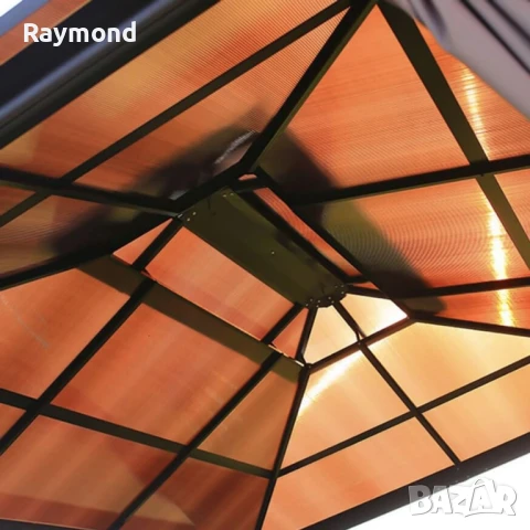 Луксозна Шатра KraftWorld Tenerife – 3×4 м с Твърд Покрив,Мрежа и Завеси, снимка 10 - Градински мебели, декорация  - 51206293