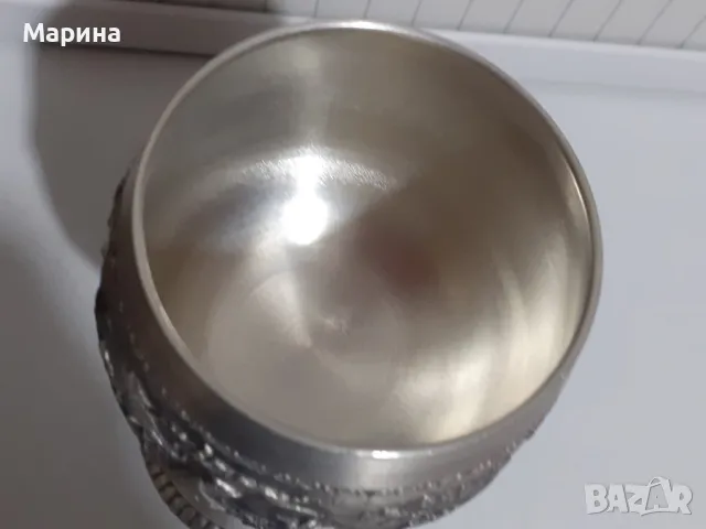 Бокал- кубок 250 мл. от калай Antik*Vintage#60, снимка 6 - Антикварни и старинни предмети - 48696179