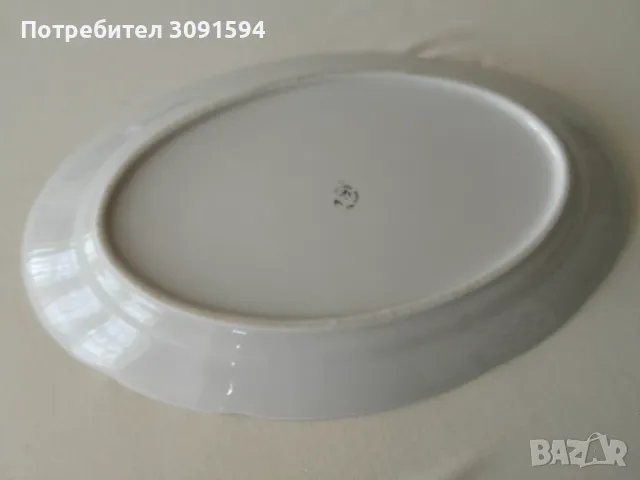  български порцелан плато за сервиране дължина -34см, ширина 15см, снимка 3 - Други ценни предмети - 48959506