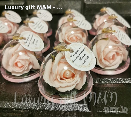 Падаръци за гости - акрилна стъкленица с роза, снимка 7 - Подаръци за юбилей - 36080326