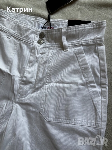 Tommy Jeans 3/4 - бели дънки, снимка 2 - Дънки - 51637611
