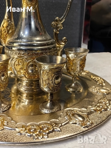 Посребрен сервиз за ракия , снимка 4 - Антикварни и старинни предмети - 52156504