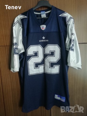Dallas Cowboys #22 Emmitt Smith Reebok NFL Jersey оригинална тениска фланелка Vintage , снимка 2 - Тениски - 43502582