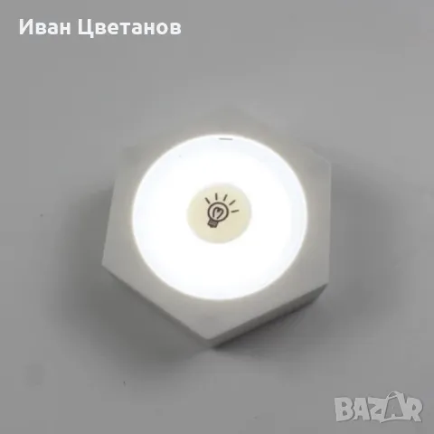 Интелигентна LED нощна лампа с дистанционно управление и сензор за движение, снимка 1 - Лед осветление - 48670188