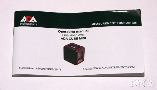 Нов К-т ADA Cube Mini Английски Професионален Лазерен НИВЕЛИР Лазер 20м с Тринога Калъф Чанта БАРТЕР, снимка 12 - Измервателни инструменти - 50170595
