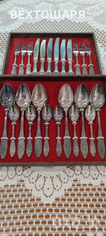 Невероятен Руски Комплект Прибори за Хранене , снимка 7 - Антикварни и старинни предмети - 38588763