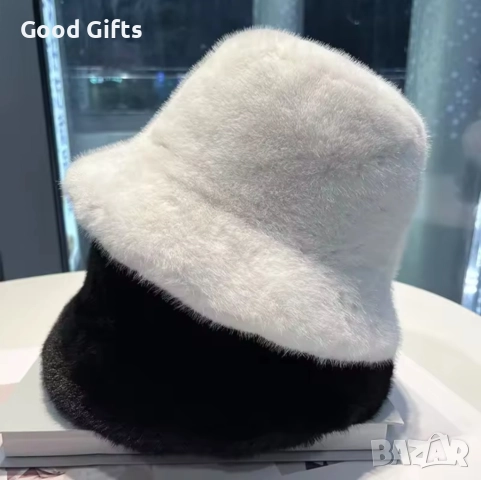 Дамска зимна шапка с пухкав ефект – стил и топлина през студените дни, снимка 3 - Шапки - 52029193