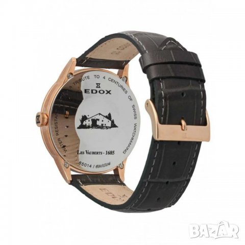 Швейцарски механичен мъжки часовник EDOX, снимка 5 - Мъжки - 39720866