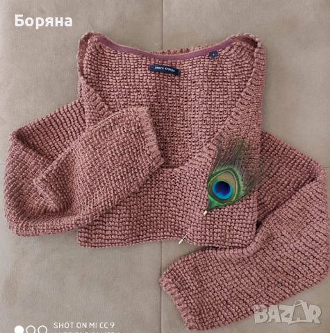 Marc O'Polo кафяв пуловер памук, снимка 2 - Блузи с дълъг ръкав и пуловери - 53274579