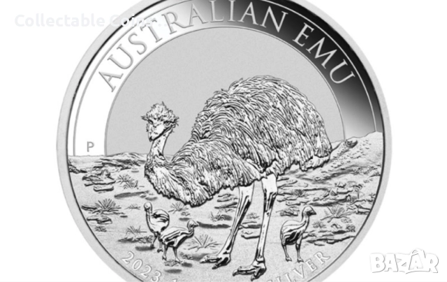 сребърна монета  1 oz оз ЕМУ EMU инвестиционно сребро