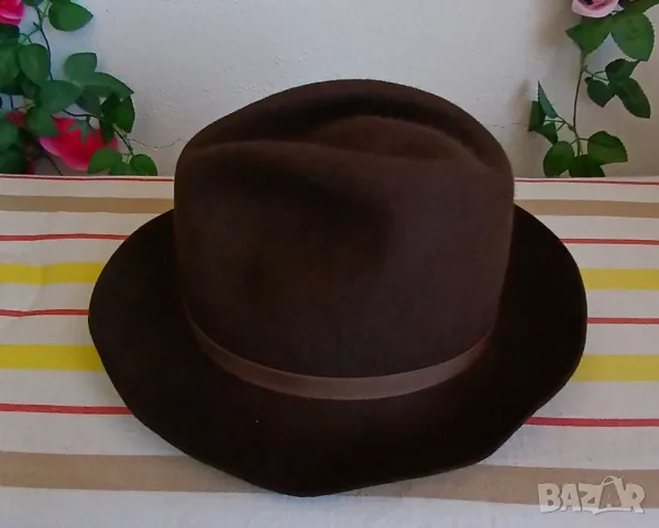 Мъжка стилна джентълменска шапка тип бомбе., снимка 4 - Шапки - 50329002