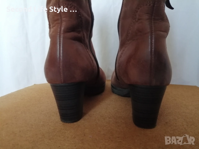 № 38 Gabor дамски боти естествена кожа в кафяв цвят, снимка 7 - Дамски ботуши - 52953698