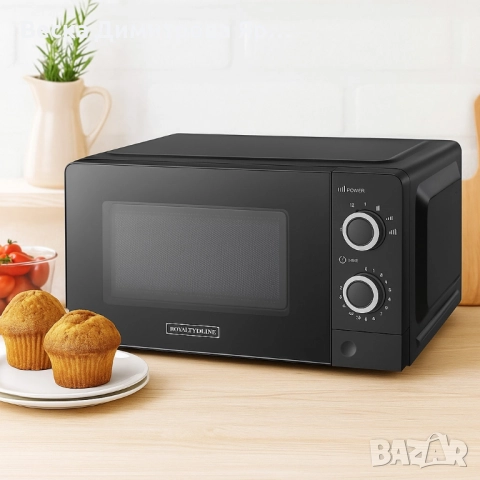 Микровълнова фурна Royalty Line RL-MWO-3818 BLACK - 20L, 700W, снимка 2 - Микровълнови - 51689805