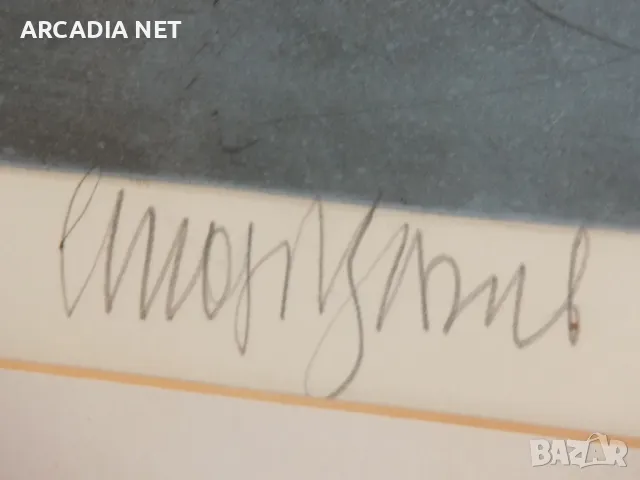 Стоян Цанев - Литография " Да заобиколим реката " 1990 - добра инвестиция, снимка 3 - Картини - 47074725