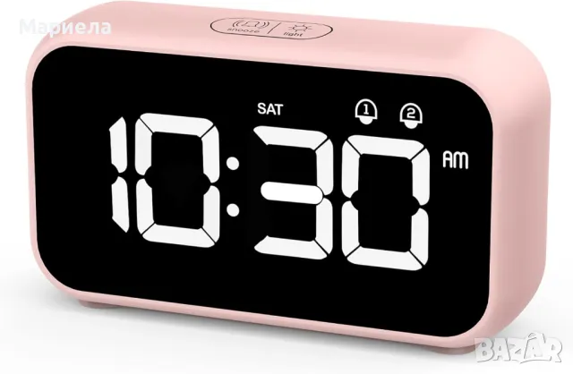 Дигитален будилник/Часовник с 40 допълнителни мелодии/Настройка на времето за дрямка