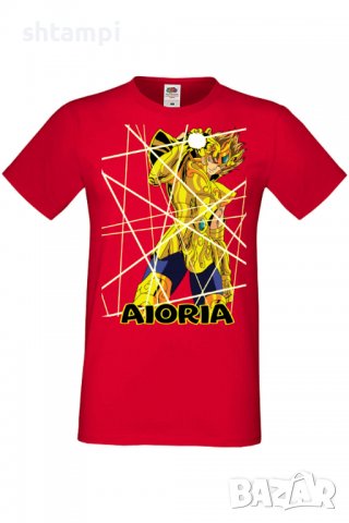 Мъжка тениска Saint Seiya Leo Aiolia 02,Анимация,игра,Празник,Повод,, снимка 4 - Тениски - 38122953