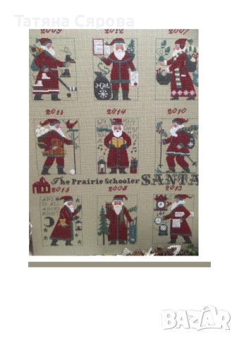 Схеми за бродиране на Дядо Коледа, снимка 3 - Декорация за дома - 43280743