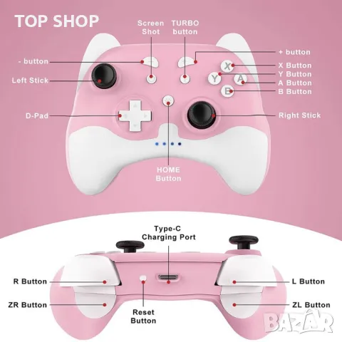 Джойстик/ контролер/ геймпад за Nintendo Switch, снимка 5 - Аксесоари - 49173946