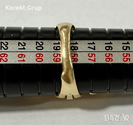 Златен пръстен 2.2 грама 14 карата, снимка 3 - Пръстени - 53038771