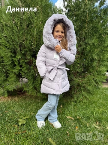 Дебело зимно яке цвят люляк