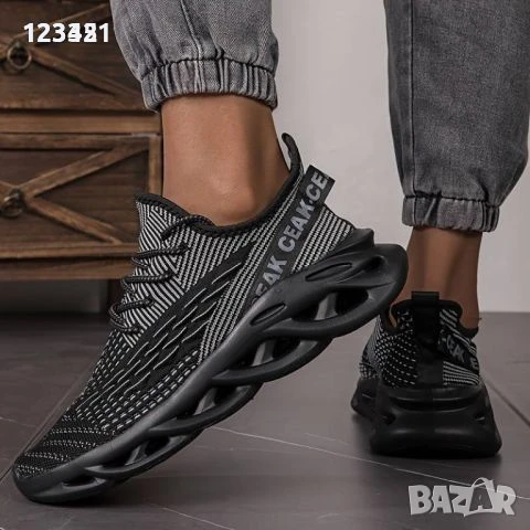 Нови мъжки плетени, дишащи маратонки, снимка 2 - Маратонки - 50807792