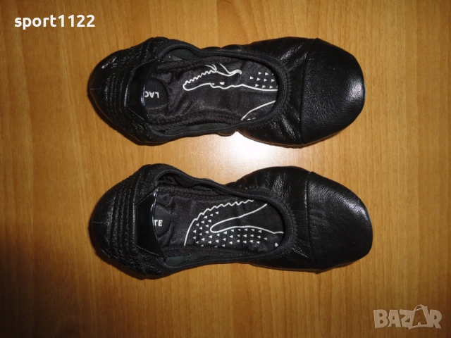 N37 Lacoste/естествена кожа/дамски балеринки, снимка 5 - Дамски ежедневни обувки - 52144015