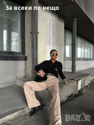 Дамски комплект с риза с бродирано лого Gucci - 3 налични цвята Код A126, снимка 5 - Комплекти - 47489298