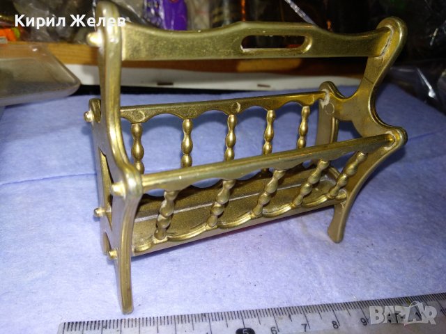 Месингова Фигурална Миниатюра на Ретро Поставка за Списания Вестници - За КОЛЕКЦИЯ ИНТЕРИОР 41406, снимка 12 - Колекции - 43598348