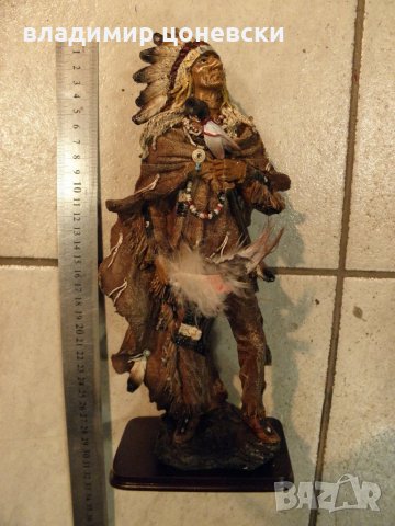 Красива статуетка индианец,фигура,статуя,скулптура, снимка 6 - Колекции - 26924679